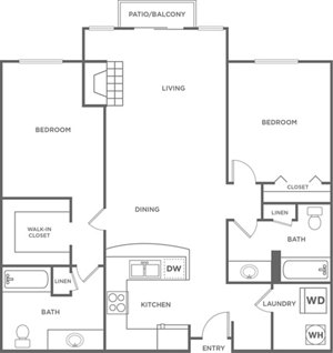 2 beds, 2 baths, 1,059 sqft, $3,297