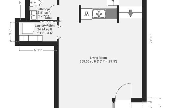 1 bed, 1 bath, 500 sqft, $1,185, Unit Apt 13