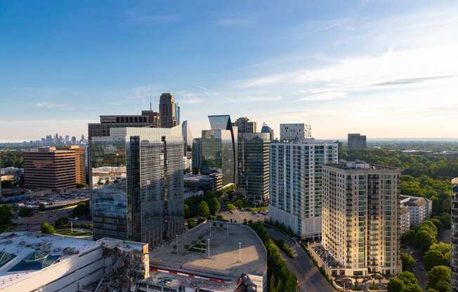 an aerial view of the city of calgary