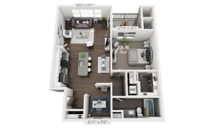 1 bed, 1 bath, 916 sqft, $1,835