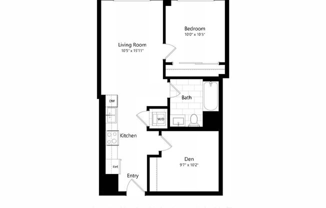 2 beds, 1 bath, 841 sqft, $3,695