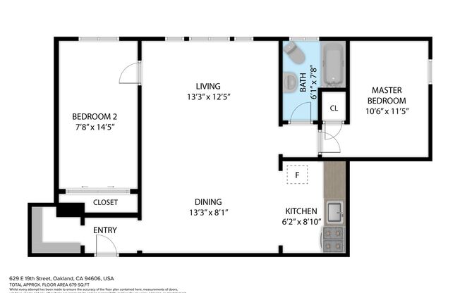 2 beds, 1 bath, 700 sqft, $1,735, Unit 202