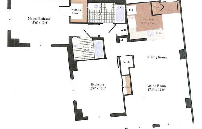 2 beds, 2 baths, $3,090
