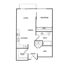 1 bed, 1 bath, 740 sqft, $2,345