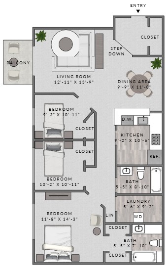 3 beds, 2 baths, 1,261 sqft, $3,427