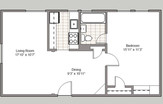 1 bed, 1 bath, 600 sqft, $1,625, Unit 504