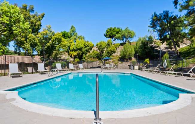 Sparkling pool at River Oaks in Oceanside, CA