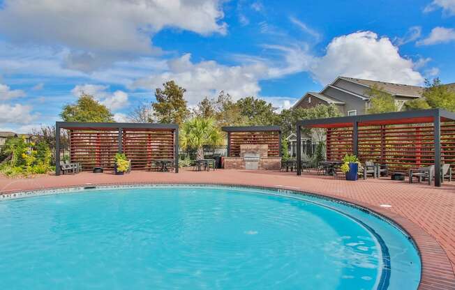 the swimming pool at our apartments at Sladestone Shadow Creek, Pearland