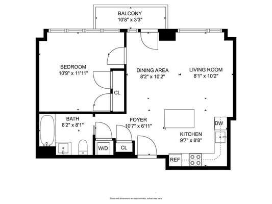 1 bed, 1 bath, $2,550, Unit 4A