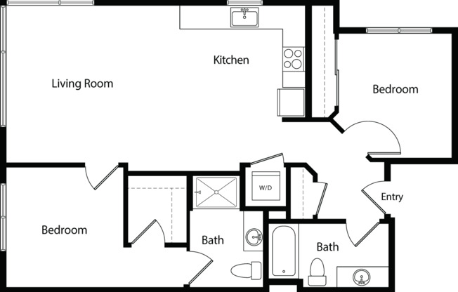 2 beds, 2 baths, 964 sqft, $3,003, Unit 311