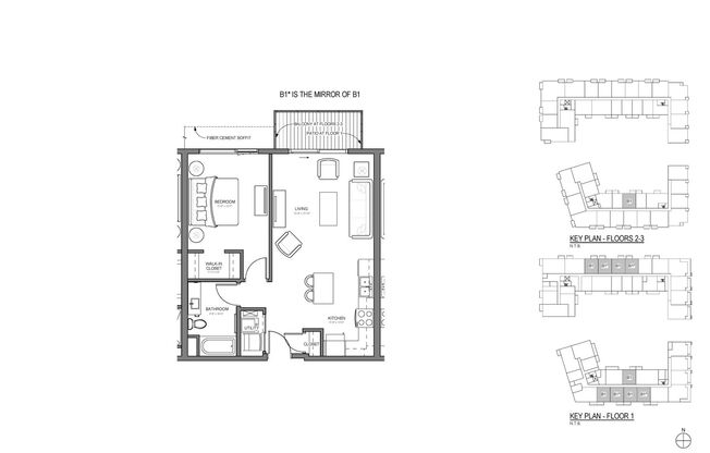 1 bed, 1 bath, 744 sqft, $1,425, Unit 310-B