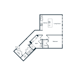 1 bed, 1 bath, 885 sqft, $1,623