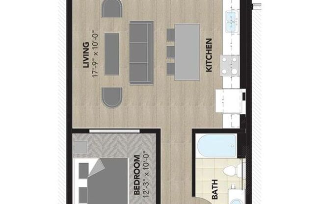 1 bed, 1 bath, 750 sqft, $1,265, Unit 303