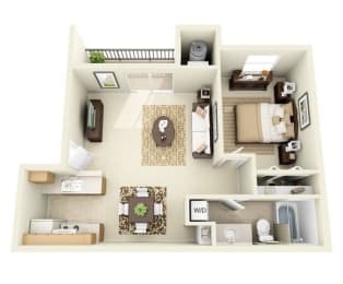 1 bed, 1 bath, 630 sqft, $1,186