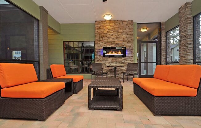 Lounge Area With Firepit at The Lory of Perimeter, Georgia