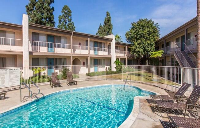 our apartments showcase an unique swimming pool