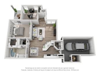 2 beds, 1 bath, 1,028 sqft, $1,660