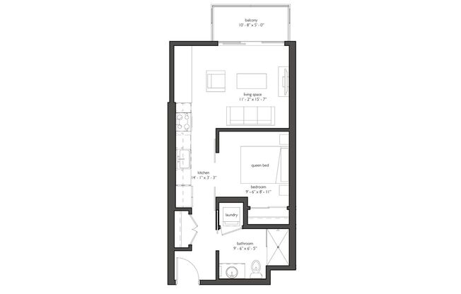 1 bed, 1 bath, 536 sqft, $1,318, Unit 218