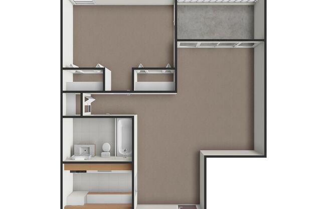 1 bed, 1 bath, 734 sqft, $1,254, Unit 610