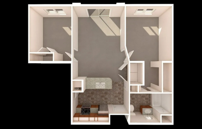 2 beds, 1 bath, 852 sqft, $1,400, Unit 503
