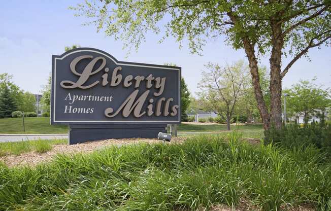 Welcoming Property Signage at Liberty Mills Apartments, Fort Wayne