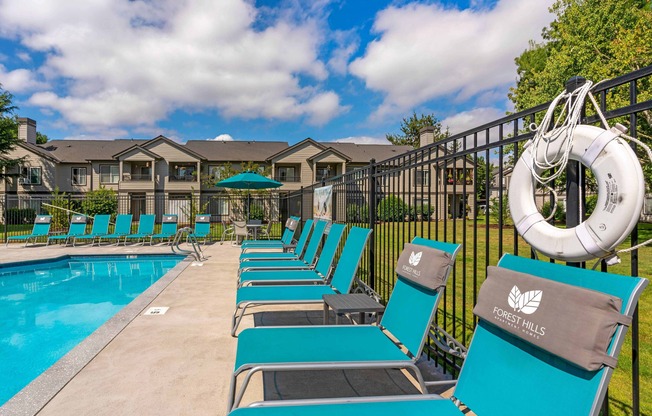 Lounge Chairs at Forest Hills in Eugene, Oregon