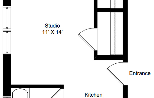 Studio, 1 bath, 300 sqft, $1,395, Unit 644-211