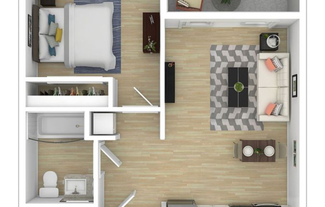 1 bed, 1 bath, 530 sqft, $1,315, Unit 115