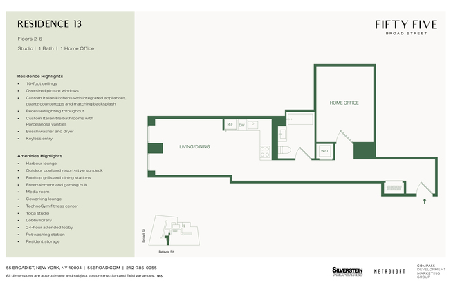 Studio, 1 bath, $5,395, Unit 513