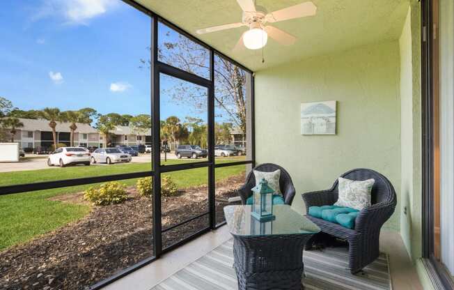 Screened Patio at Lakeside Glen Apartments, Melbourne