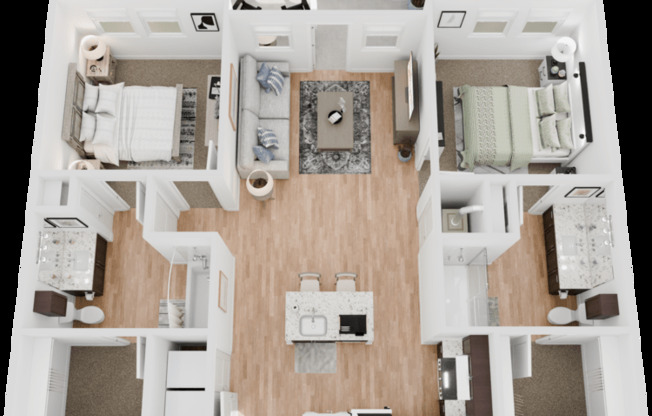 2 beds, 2 baths, 983 sqft, $1,719