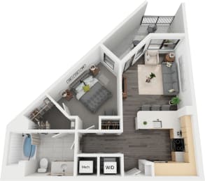 1 bed, 1 bath, 707 sqft, $1,904
