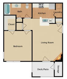 1 bed, 1 bath, 715 sqft, $1,264