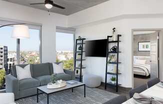 Decorated Living Room With Natural Light at AVE Phoenix Sky, Phoenix, AZ