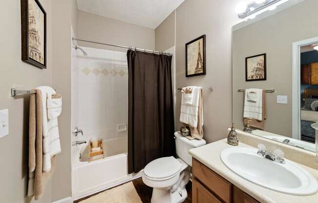 Model Bathroom at Sugarloaf Crossing Apartments, Lawrenceville GA 30046