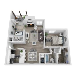 1 bed, 1 bath, 836 sqft, $1,234