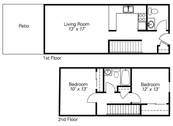 2 beds, 1.5 baths, 1,250 sqft, $1,610