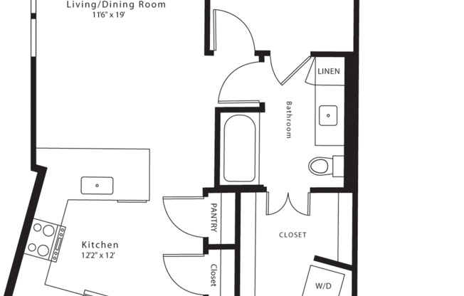 1 bed, 1 bath, 843 sqft, $2,835, Unit 432