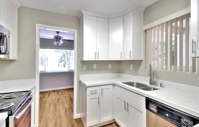 Kitchen With Custom Cabinetry at Laurel Grove Apartments, Menlo Park, 94025