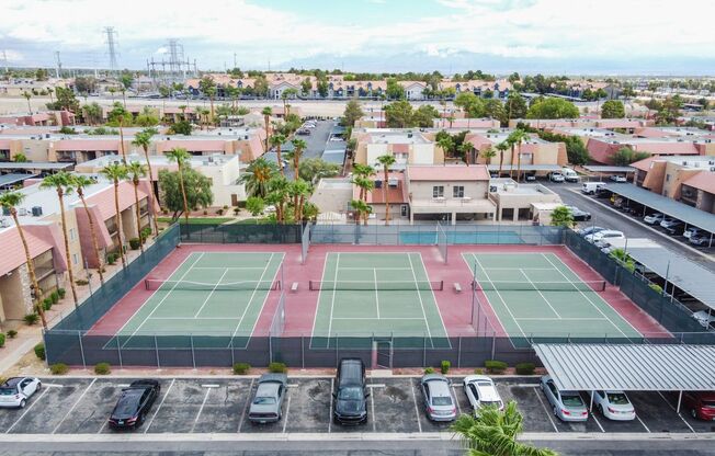 2nd floor unit in upscale guard gated SW complex near Strip