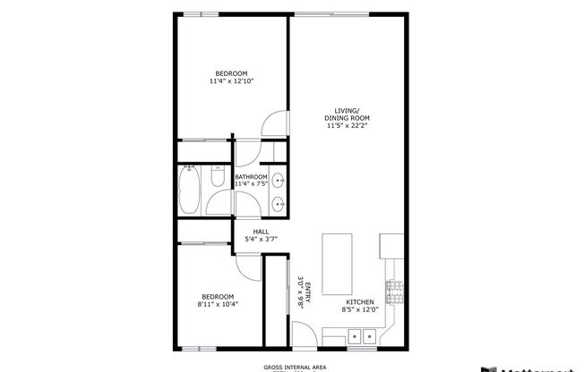 2 beds, 1 bath, 900 sqft, $1,299, Unit 07 R