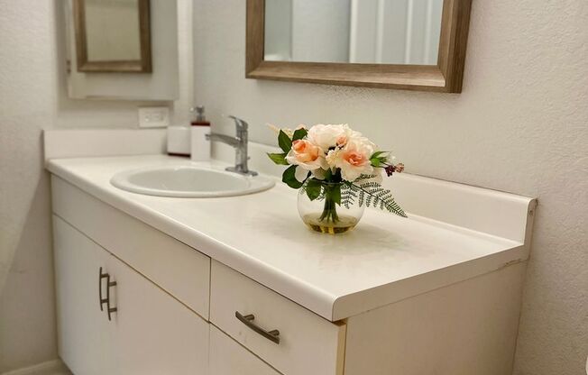 FULLY FURNISHED with King Bed-Pool View 1brm 1ba with inside full size laundry- Utilities included!