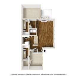 2 beds, 2 baths, 1,169 sqft, $1,635