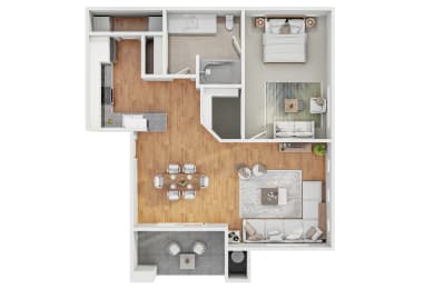 1 bed, 1 bath, 691 sqft, $1,679