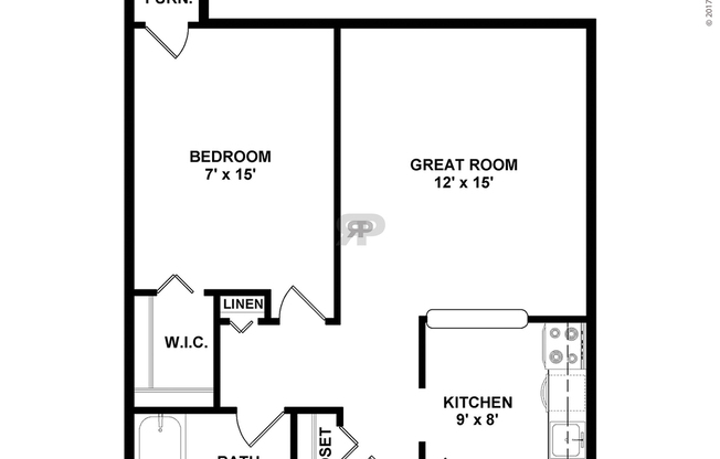 1 bed, 1 bath, 600 sqft, $1,056