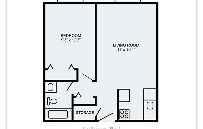 1 bed, 1 bath, 440 sqft, $1,150, Unit 410