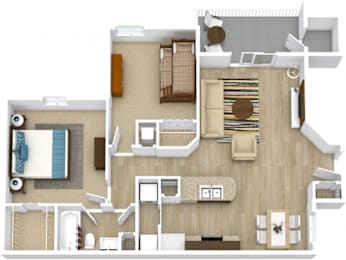 2 beds, 1 bath, 825 sqft, $1,520