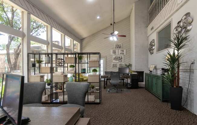 This is a photo of the leasing office at Canyon Creek in Dallas, TX