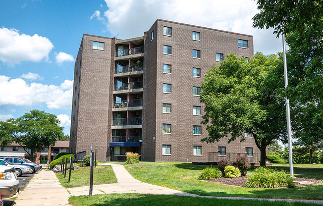 outside of apartment building with elevator access