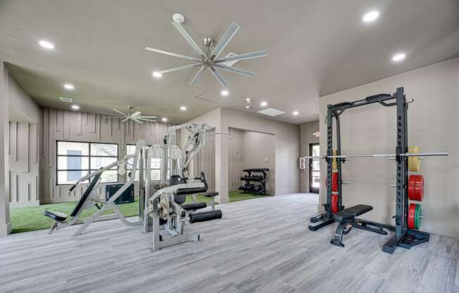 take advantage of the fitness center in the clubhouse at the enclave at woodbridge apartments in sugar